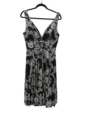 Joseph Ribkoff | Dresses | New Joseph Ribkoff Lace Chiffon Pleated Trapeze  Midi Dress In Midnight Blue | Poshmark